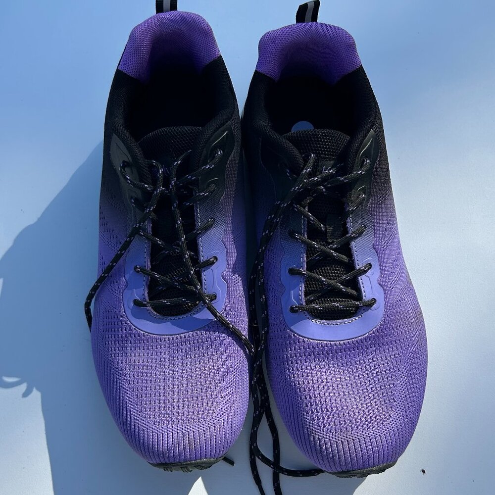 Men’s Purple-to-Black Gradient Tennis Shoes – Size 14